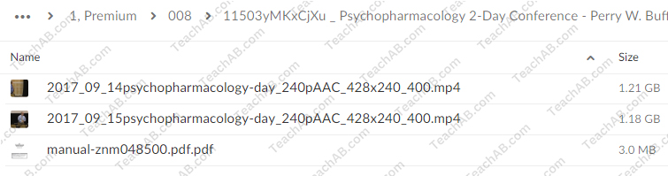 Psychopharmacology 2-Day Conference By Perry Buffington - PESI Free Download
